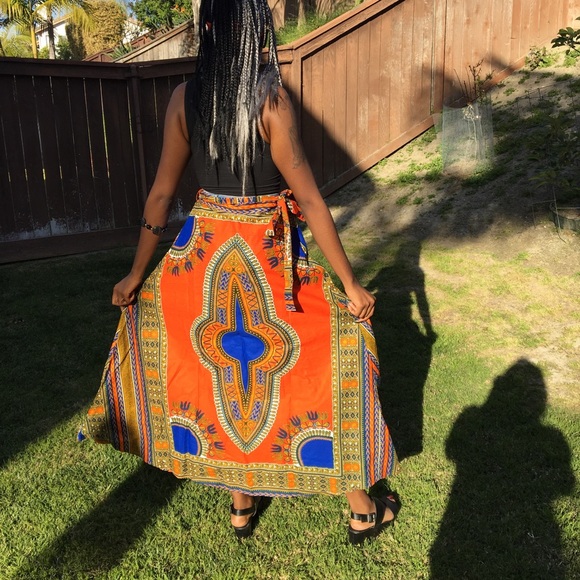 dashiki wrap skirt